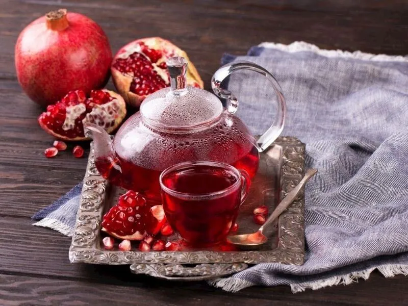 20 Verschiedene Kräutertees Zur Heilung Von Winterkrankheiten 12 Granatapfel-Tee