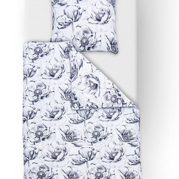 Alternative view of Done® Bettbezug BLACK FLOWERS