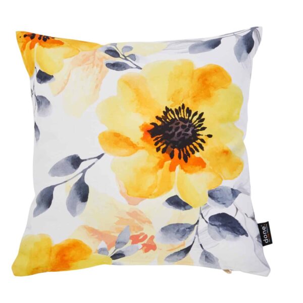 Done® Kissenhülle Cushion Panama Print Yellow Roses