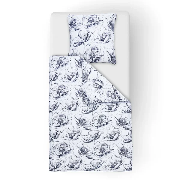 Done® Black Flowers Bettwäsche-Set – Renforcé