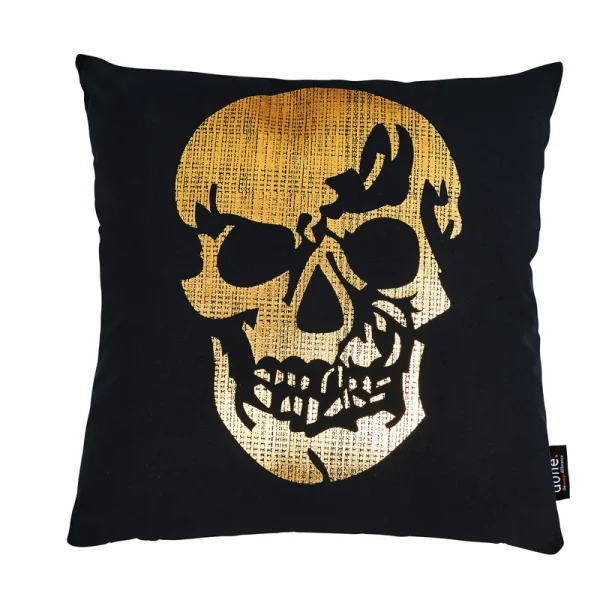 Done® Stone Skull Kissenhülle – Canvas Skull-Design